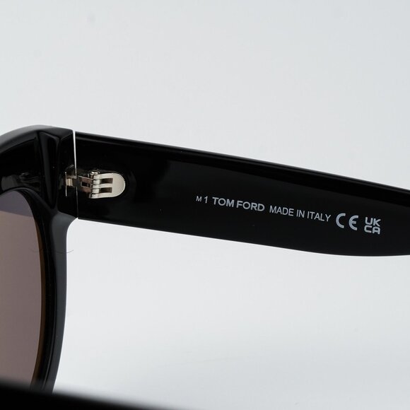 Tom Ford Women Sunglasses LUCILLA Shiny Black Smoke Mirror Cat Eye FT1063/S 01C - Picture 8 of 12